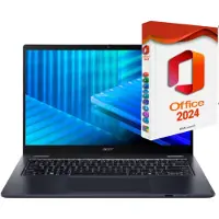 Acer Travelmate P4 Spin, Core Ultra 5, 16GBDDR5-RAM, 512GB SSD, Windows 11 Pro + MS Office 2024 Pro, (14"), Thunderbolt, Touchscreen, 2in1 Convertible