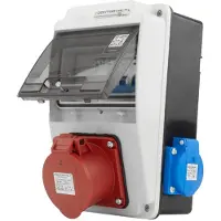 Doktorvolt Wandverteiler XS-S 16A 2x230V IP44 Stromverteiler Komplett Verdrahtet DV-5107-D