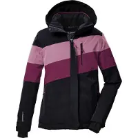 Killtec KSW 197 Girls Ski Jacket schwarz blau/dunkel himbeere/hell himbeere (00269) 140