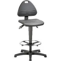 BIMOS Arbeitsdrehstuhl Isitec mit Gleitern,Fußring Integralschaum Sitz-Höhe 580-850 - 9613- 2000