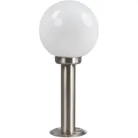 LINDBY Sockelleuchte Vedran, Höhe 45 cm, PMMA, Edelstahl