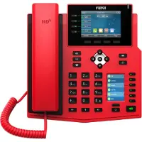 Fanvil X5U-R, IP-Telefon, Schwarz, Rot, Kabelgebundenes Mobilteil, 16 Zeilen, 8,89 cm (3.5"), 480 x 320 Pixel