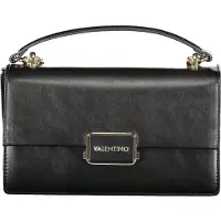 Valentino Elegante schwarze Damenschultertasche mit Kettenriemen und Logo