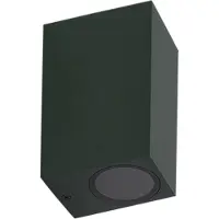LINDBY Außenwandleuchte Fijona, dunkelgrün, Alu, Höhe 15 cm