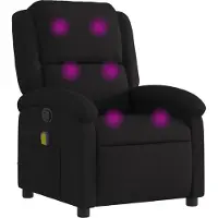 Syfax Massage-Relaxsessel, schwarzer Stoff