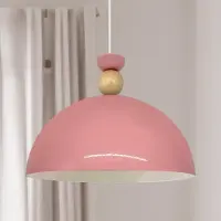Bamyum Yimpi Pendelleuchte Rosa Hängelampe Industrial Ø30 cm, E27, Moderne Lampe