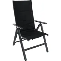 Greemotion Klappsessel Garten Grenada Gartenstuhl klappbar Aluminium anthrazit 61x110x67 cm