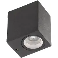 LUCANDE LED-Außenwandleuchte Tavi, anthrazit, 9,5 cm, IP54