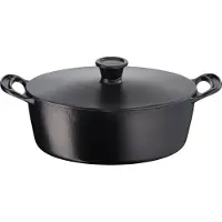 Tefal Jamie Oliver E21246, 4,64 l, Rund, Schwarz, Eisenguss, Eisenguss, Keramik, Gas, Halogen, Induktion, Versiegelte Platte