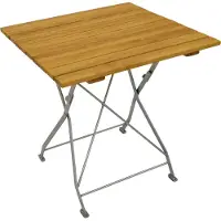 Degamo Gartentisch BAD TÖLZ 70x70cm klappbar, Flachstahl verzinkt + Holz Robinie