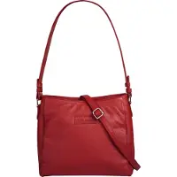 Bruno Banani Shopper "Damen echt Leder", Damen, Gr. B/H/T: 27cm x 25cm x 10cm onesize, rot, Leder, leicht glänzend, unifarben, Taschen Shopper, echt Leder