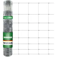 Floordirekt Wildzaun Robuste Umzäunung Verzinkt Maschenbreite: 15 cm Höhe: 100 cm Länge: 50 m