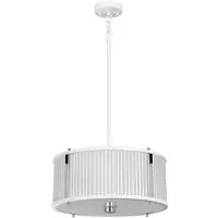 Elstead Lighting Elstead Corona Hängeleuchte E27 3-fach Weiß satiniert lackiert, poliert