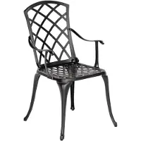 Merxx Sessel "Rhodos" - Aluminiumguss graphit, TxBxH: 55 x 50 x 88 cm