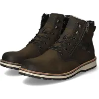 Rieker Herren Schnürboots / Winterboots Grün Kunstleder wasserfest Größe: 42