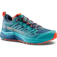 La Sportiva Jackal II Woman GTX, Mountain Running, Woman, Shoes, Low Cut, B39B38 Storm Blue/Lagoon, 40.5 -