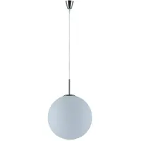 LINDBY Hängeleuchte Marike, Ø 40 cm, weiß, Glas, Kugel, E27