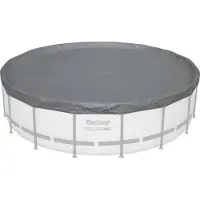 Bestway Winterfeste Premium-Abdeckplane Ø 493 cm, grau, rund