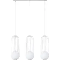 Sollux Pendelleuchte BRINA 3L Weiß 3xG9 8W Stahl 115x12x54cm