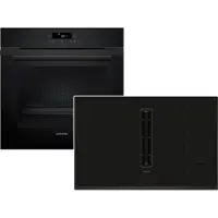 Siemens PQ227EA51Z (HB271ABB3+ED851BS16E), Zonen-Induktionskochfeld, 4 Zone(n), Glaskeramik, Schwarz, Berührung, 80,2 cm