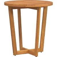 Syfax Garten-Beistelltisch Rund Ø70x75 cm Massivholz Akazie