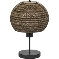 Ledvance Tischleuchte Ball, braun, Wellpappe, Stahl, E27