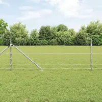 Syfax Schweißdrahtzaun mit Spikes 25 x 0,8 m Verzinkter Stahl Silber