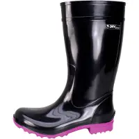 Bockstiegel Damen Gummistiefel Regenstiefel Luisa, Farbe:Schwarz, Schuhgröße:EUR 38, Artikel:-9062 schwarz / fuchsia