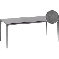 Beliani Gartentisch Dunkelgrau HPL-Platte Betonoptik Rechteckig 180x90 cm mit Metallgestell Aluminium Modern Outdoor Esstisch für 6 Personen