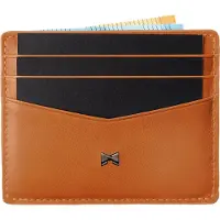 Gentlemen Kartenetui - Kreditkartenetui aus Echtleder mit Münzfach & RFID-Schutz - Slim Wallet Herren - Geldbeutel mit Scheinfach & Tracker-Fach
