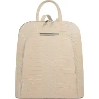 Cluty Cityrucksack , Damen, Gr. B/H/T: 28cm x 29cm x 12cm, onesize, beige, Leder, Rindsleder, Rucksäcke Cityrucksack, echt Leder, Made in Italy