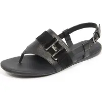 Hogan G3846 sandalo infradito donna schwarz Leder/Wildleder Sandale Frauen