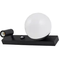 LINDBY LED-Außenwandlampe Larcie, 35 cm, 2-flg., Alu, Sensor