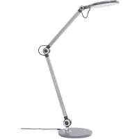 LINDBY LED-Tischleuchte Nyxaris, grau, Metall, CCT, 50 cm