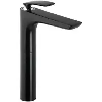 Kludi BALANCE Waschschüssel-Einhandmischer, Einlochmontage, Auslaufhöhe 270mm, 5 l/min, 522988775, Farbe: Mattschwarz / Chrom