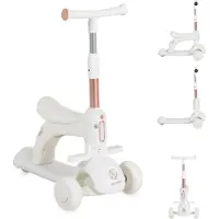 Byox Velvet Royal Weißes 2-in-1 Laufrad und Roller