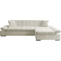 Mirjan 24 Ecksofa Malwi mit Regulierbare Armlehnen Eckcouch mit Schlaffunktion und Bettkasten, L-Form Sofa vom Hersteller (Farbe: Flow 03, Ecksofa: Rechts)