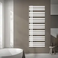 LuxeBath Design Badheizkörper, 600x1600 mm, Weiß, inkl. Montage-Set, ohne Heizstab