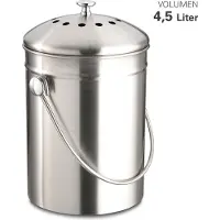 Weiss Weis Biomüll-Abfalleimer 4,5 L
