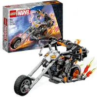 LEGO 76245 Marvel Ghost Rider mit Mech & Bike, Superhelden Motorrad Spielzeug zum Bauen mit Kette und Action-Figur, Geschenk für Kinder ab 7 Jahren
