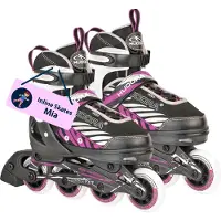 Hudora Kinderinliner Mia, Gr. 29-40, schwarz/lila : 33-36 : anthrazit