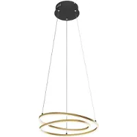 LINDBY Hängelampe Davian , dimmbar, messing / gold, für Wohn- / Esszimmer, Aluminium, Modern
