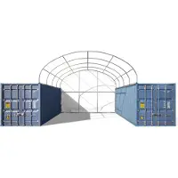 TOOLPORT Rückwand für Container Überdachung 6m Breite – PRIMEtex 2300 PVC Plane, weiß