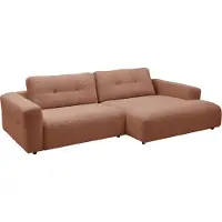 KAWOLA Sofa MIKA Ecksofa XL Cord rost Longchair rechts