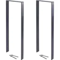 Baumarktplus 2 x Fahrradanlehnbügel 119 x 39 cm Flachstahl 13 mm Anthrazit Einbetonieren Anlehnbügel Parker Typ U
