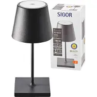 Sigor Nuindie mini LED Akku Tischleuchte Außentischleuchte IP54 schwarz Tischlampe