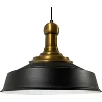 Bamyum Pendelleuchte Hängelampe Industrial Schwarz Metall, Ø40cm, E27, Vintage Lampe