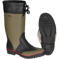 Fox Outdoor Gummistiefel oliv Größe 41 mit herausnehmbarer Innensohle, Stulpe und profilierter Laufsohle