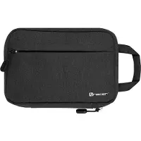 JTI Reiseorganizer Grau 21x14x5 cm mit Reißverschlussfächern für Reisepass, Tickets
