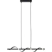 Brilliant LED-Hängelampe Eunice, Länge 80 cm, schwarz, Metall